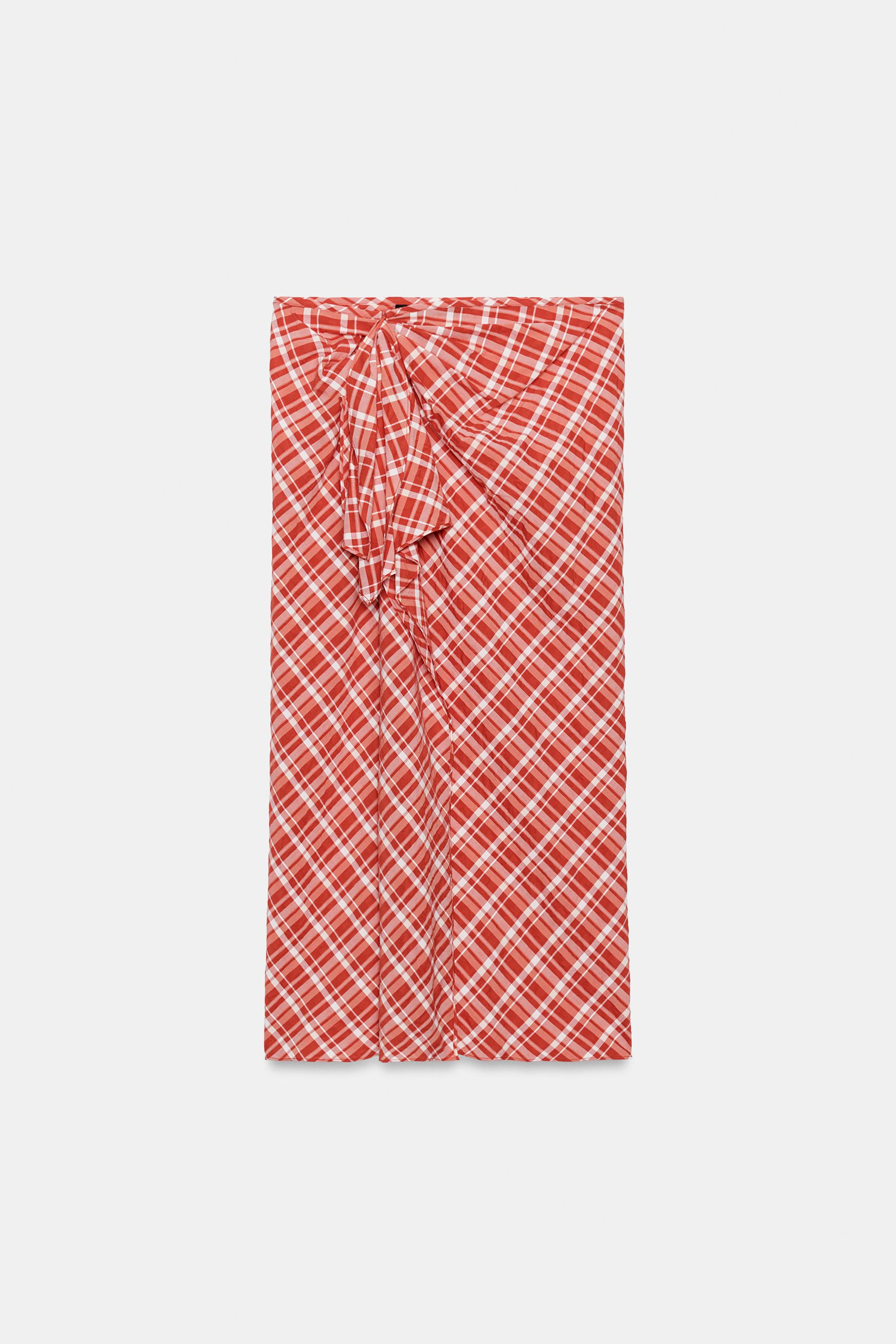 ZW COLLECTION PLAID MIDI SKIRT
